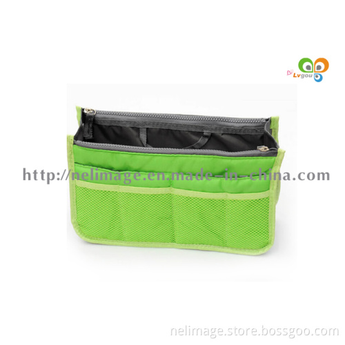 Travel Bag in Bag Organiser, Double Zipper Makeup Bag
